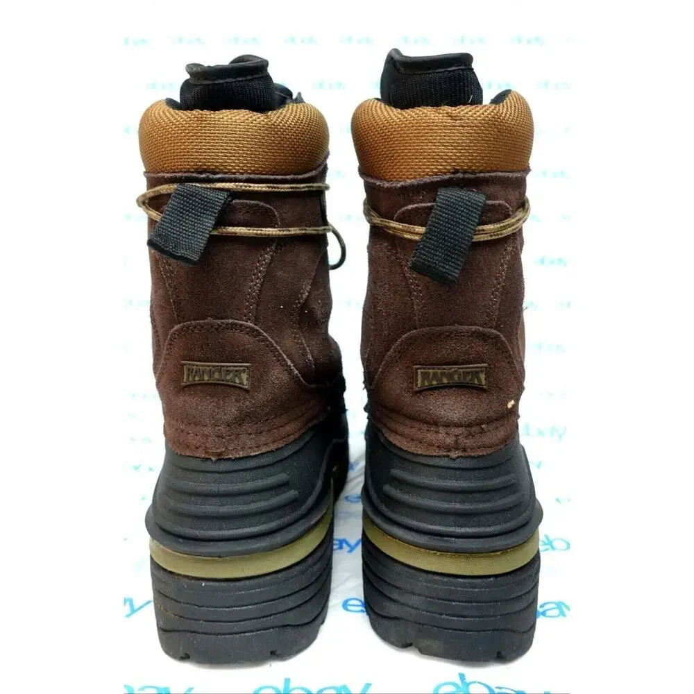 Ranger Thermolite men's size 7 suede and rubber lace up boots brown